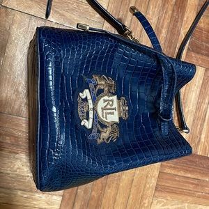 Small navy blue Ralph Lauren cross body purse.